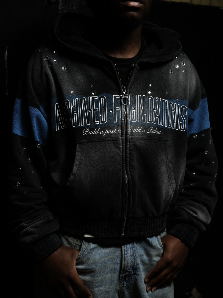 "Archived Foundations" Blueprint Blue Hoodie (PREORDER)